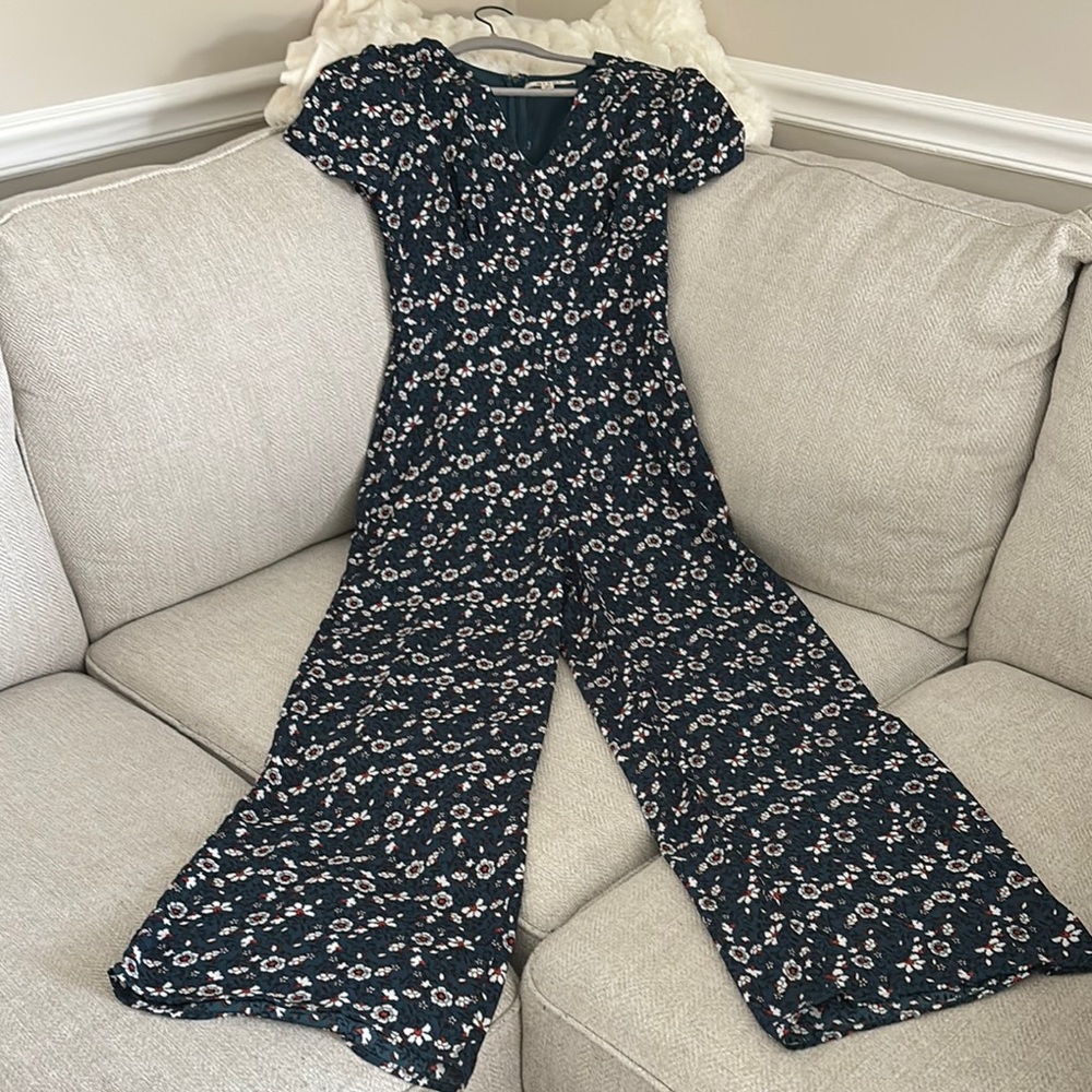 Francesca's Collections Black Jumpsuit with Wide-Leg Design